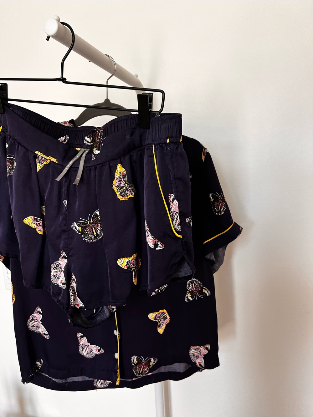 Anthropologie Navy Butterfly-Print Short Pajama Set - Picture 13 of 16